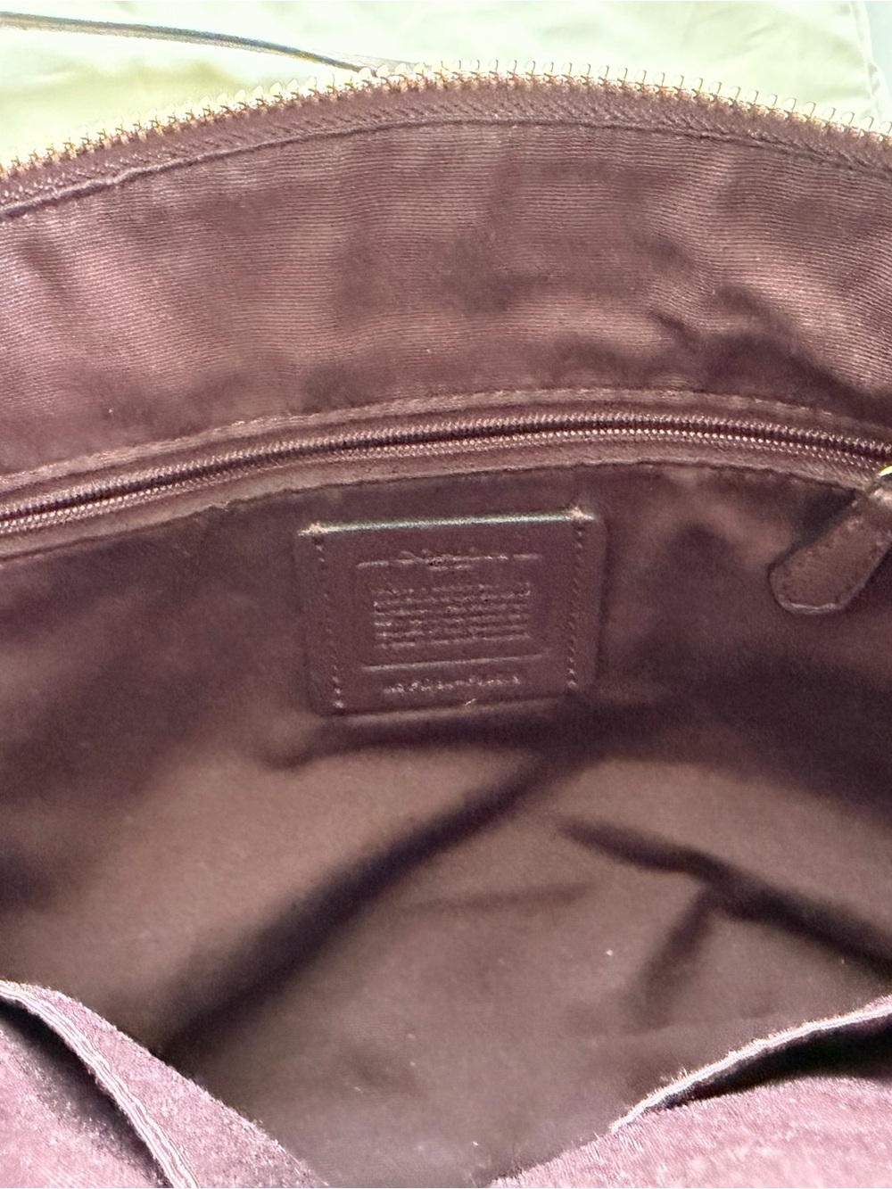 Coach Pebbled Leather Shoulder Bag in Burgundy with Gold Hardware - Picture 6 of 12